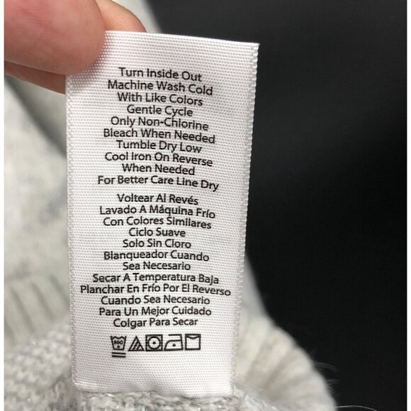 NWT 525 Women's Houndstooth Pullover Sweater Size L White/Gray Soft Warm Cozy - Picture 5 of 7